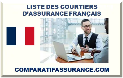 FRANCE LISTE DES COURTIERS D’ASSURANCE 2026